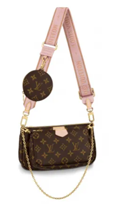 L.V Multi Pochette Accessories Monogram Coated Canvas Lt Pink M44840 TOP