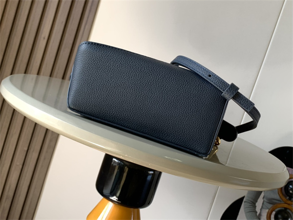 Loewe Mini Puzzle Bag In Soft Grained Calfskin Navy