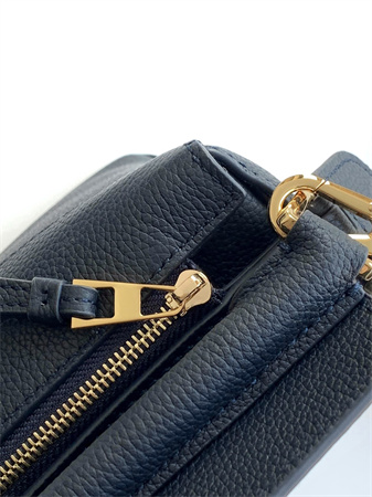 Loewe Mini Puzzle Bag In Soft Grained Calfskin Navy
