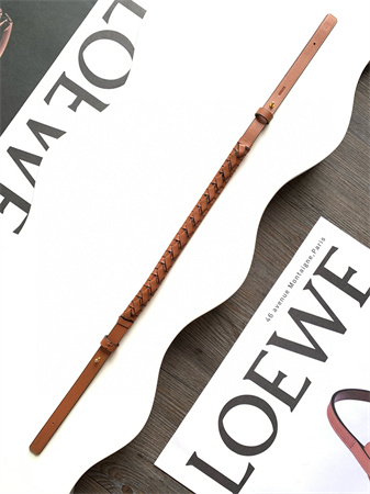 Loewe Woven spiral strap in classic calfskin Tan