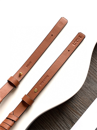Loewe Woven spiral strap in classic calfskin Tan