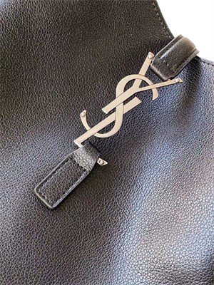 Y.S.L LE 5 A 7 Supple SMALL HOBO BAG In Black Leather