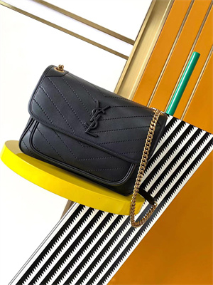 Y.S.L NIKI MEDIUM In Smooth Lambskin Black Color