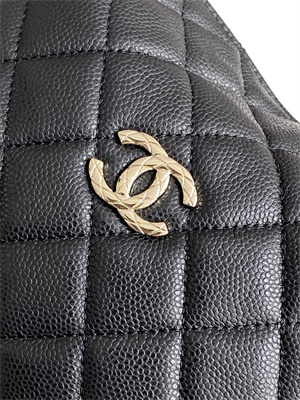 Chanel Coco Crush Top Handle Bag Grained Calfskin Gold Tone Metal Black AP4591