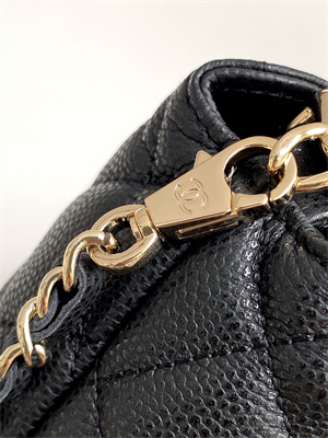 Chanel Coco Crush Top Handle Bag Grained Calfskin Gold Tone Metal Black AP4591