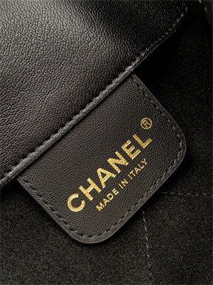 Chanel Hobo Bag Lambskin Gold Tone Metal Black AS5403