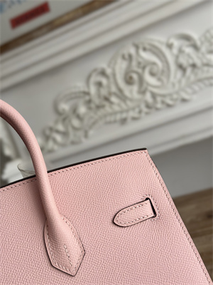 Bir.kin Sellier Bag Epsom Leather 25/30/35CM Gold Hardware In Sakura Pink Color HS