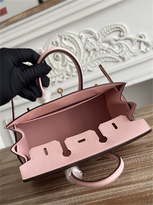 Bir.kin Sellier Bag Epsom Leather 25/30/35CM Gold Hardware In Sakura Pink Color HS