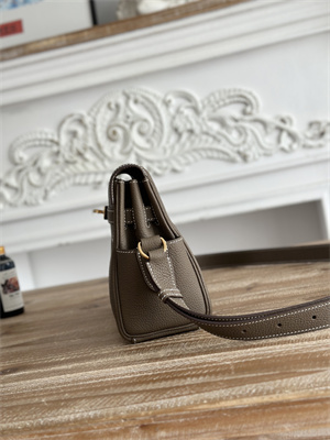 Kelly Messenger Bag Togo Leather Gold Tone Hardware In Etoupe Color HS