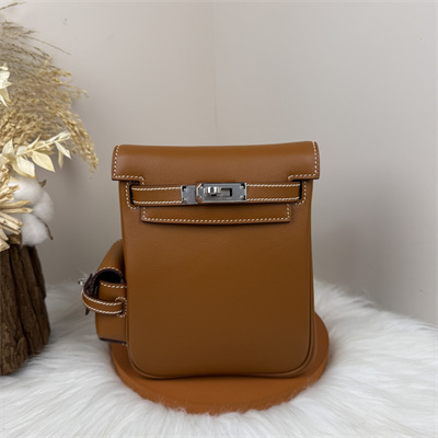 Kelly Jump Backpack Swift Leather Silver Tone Hardware In Gold Color HS