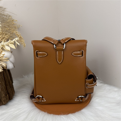 Kelly Jump Backpack Swift Leather Silver Tone Hardware In Gold Color HS