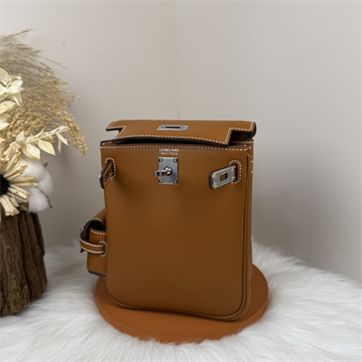 Kelly Jump Backpack Swift Leather Silver Tone Hardware In Gold Color HS