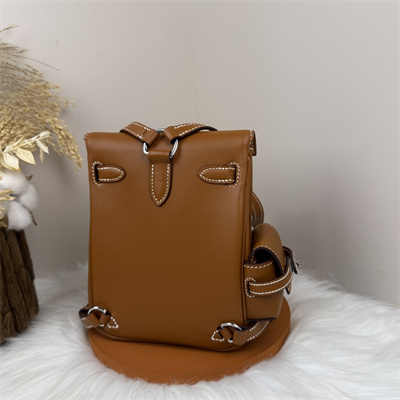 Kelly Jump Backpack Swift Leather Silver Tone Hardware In Gold Color HS