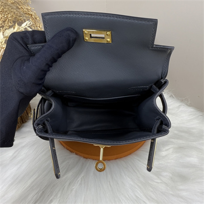 Kelly Jump Backpack Swift Leather Gold Tone Hardware In Black Color HS