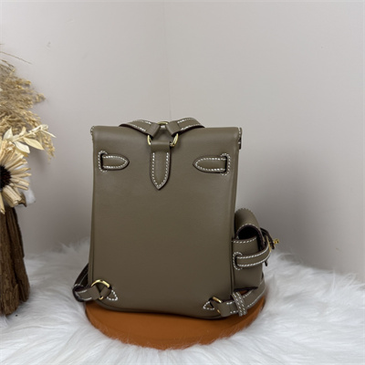 Kelly Jump Backpack Swift Leather Gold Tone Hardware In Etoupe Color HS