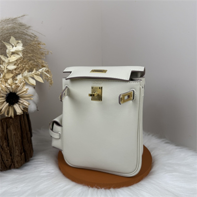 Kelly Jump Backpack Swift Leather Gold Tone Hardware In Craie Color HS