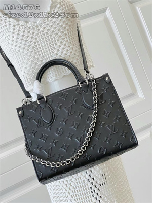 L.V ONTHEGO PM Monogram Black Calfskin Leather M14576