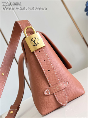 L.V Low Key Messenger Bag Grained calfskin Cognac M13151