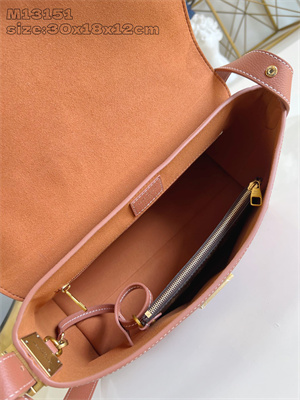 L.V Low Key Messenger Bag Grained calfskin Cognac M13151