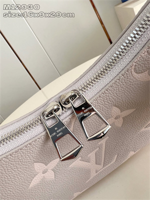 L.V Boulogne Bag Monogram Empreinte leather Brume/Quartz M14211