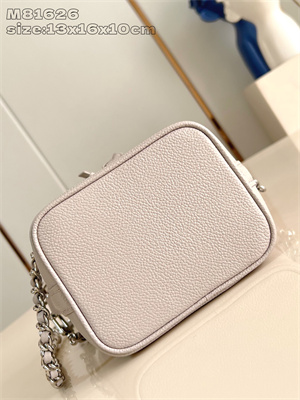 LV Nano Noé Monogram Empreinte leather Brume/Quartz M14224