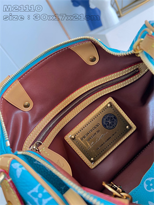 L.V Speedy P9 Bandoulière 30 Monogram Soft Calfskin lake Blue