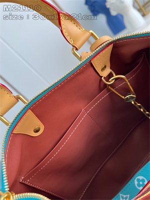 L.V Speedy P9 Bandoulière 30 Monogram Soft Calfskin lake Blue