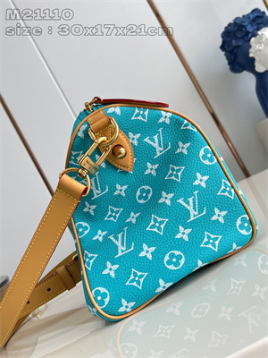 L.V Speedy P9 Bandoulière 30 Monogram Soft Calfskin lake Blue