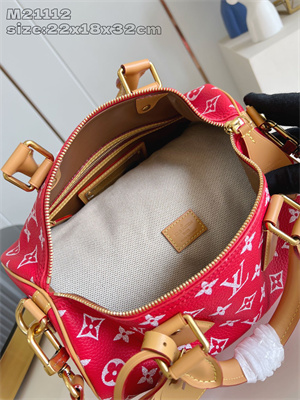 L.V Speedy P9 Bandoulière 30 Monogram Soft Calfskin Red