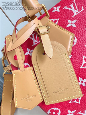 L.V Speedy P9 Bandoulière 30 Monogram Soft Calfskin Red