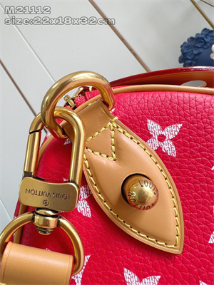 L.V Speedy P9 Bandoulière 30 Monogram Soft Calfskin Red