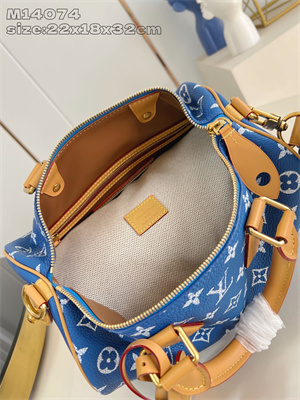 L.V Speedy P9 Bandoulière 30 Monogram Soft Calfskin Blue