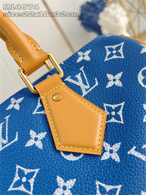 L.V Speedy P9 Bandoulière 30 Monogram Soft Calfskin Blue