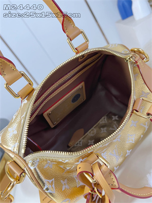 L.V Speedy P9 Bandoulière 30 Monogram Soft Calfskin Gold