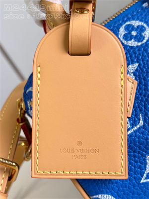 L.V Speedy P9  Bandoulière 18 Monogram Soft Calfskin Blue