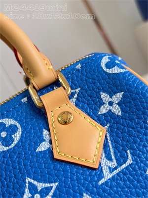 L.V Speedy P9  Bandoulière 18 Monogram Soft Calfskin Blue