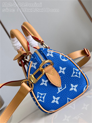 L.V Speedy P9  Bandoulière 18 Monogram Soft Calfskin Blue
