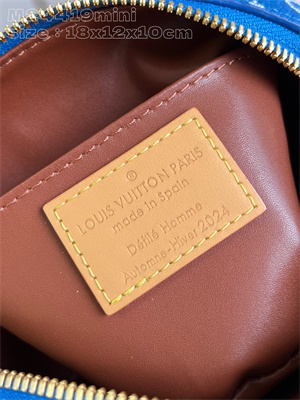 L.V Speedy P9  Bandoulière 18 Monogram Soft Calfskin Blue