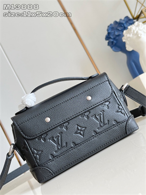 LV Steamer East West Wearable Wallet Taurillon Monogram embossed cowhide leather Black M13888