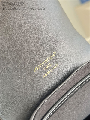 L.V Coussin Backpack Mini Lambskin Leather Black M13387