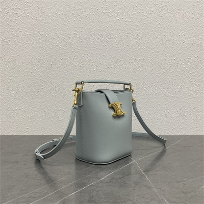 Celine Mini Bucket Louise IN Smooth Calfskin Ice Blue Color