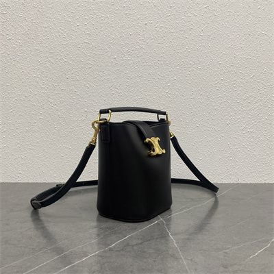 Celine Mini Bucket Louise IN Smooth Calfskin Black Color
