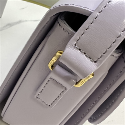 Celine Teen Triomphe Bag In Shiny Calfskin Laverder Color