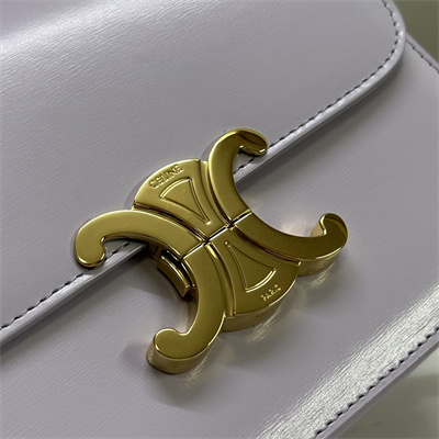 Celine Teen Triomphe Bag In Shiny Calfskin Laverder Color