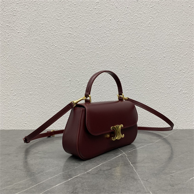 Celine TEEN LOLA in shiny calfskin Bordeaux Color