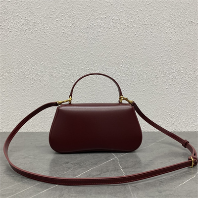 Celine TEEN LOLA in shiny calfskin Bordeaux Color
