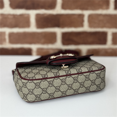 Gu.cci Horsebit 1955 Soft small top handle bag GG Canvas 815206