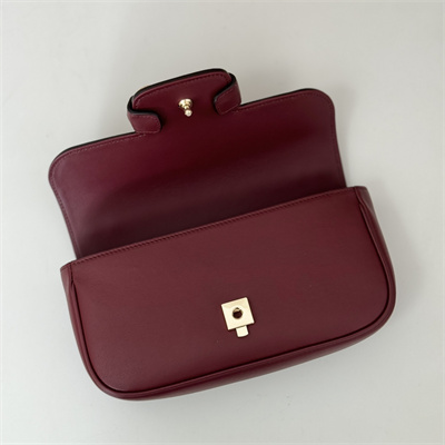 Gu.cci Horsebit 1955 Soft small top handle bag Bordeaux Leather 815206
