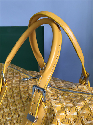 Goyard Boston 45 Bag In Goyardine Canvas & Cervon Calfskin
