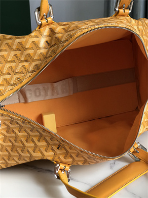 Goyard Boston 45 Bag In Goyardine Canvas & Cervon Calfskin